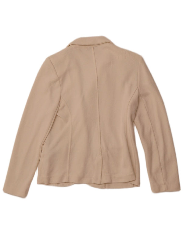 WHISTLES Veste blazer à 2 boutons pour femme UK 10 Petit coton blanc