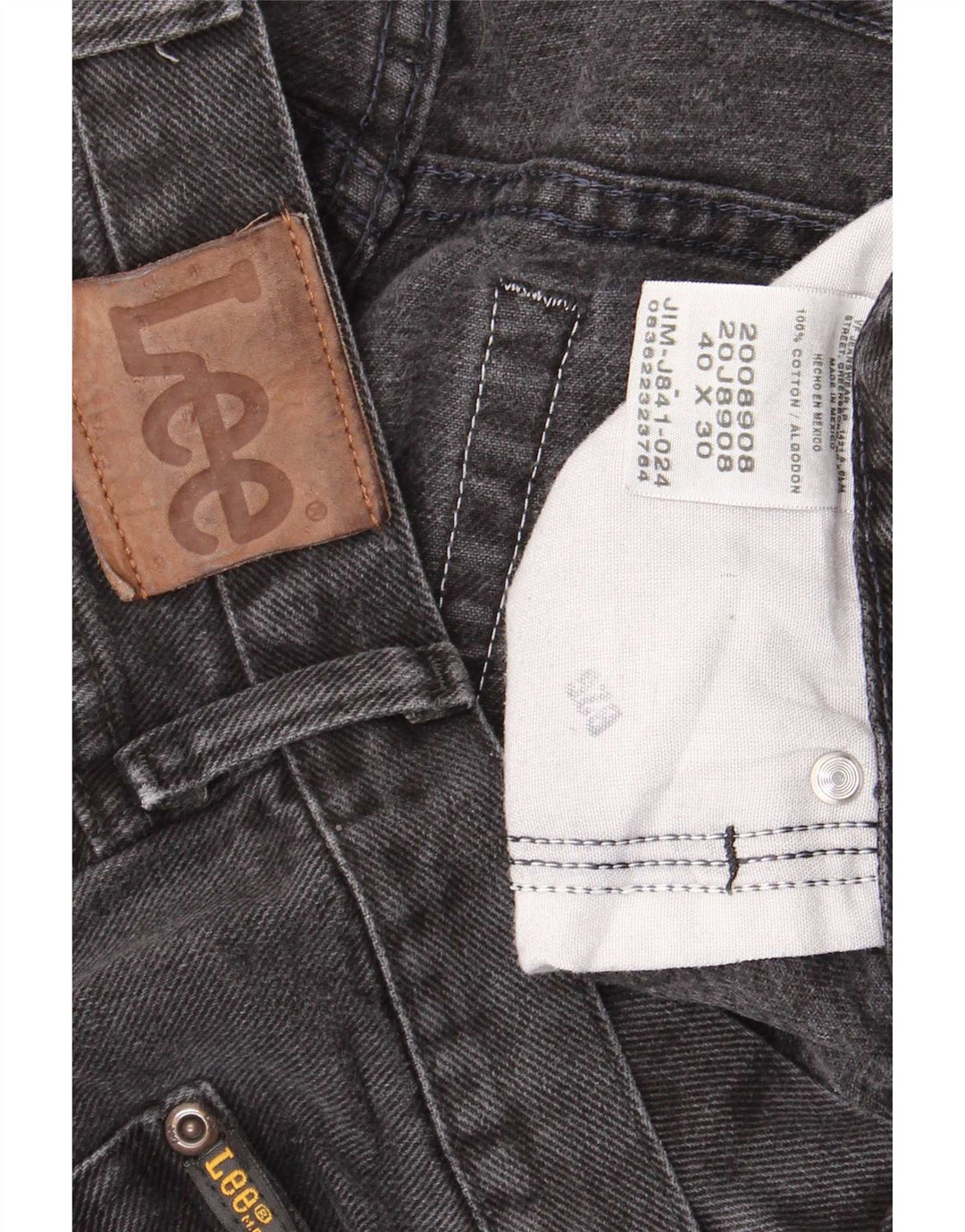 Lee Jean droit coupe droite homme W40 L30 coton noir