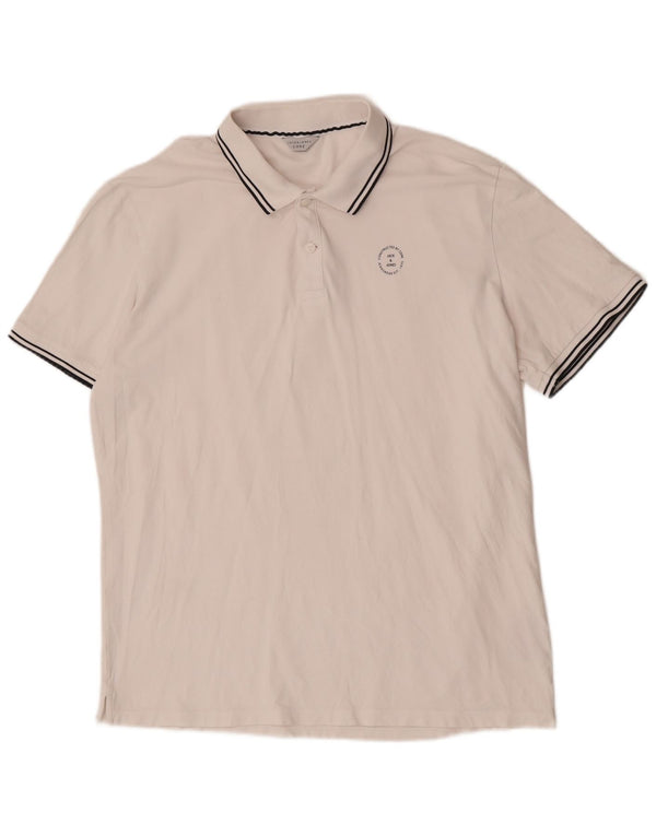 Jack & Jones Polo Homme Core Manches Courtes Coupe Regular 2XL Blanc Coton