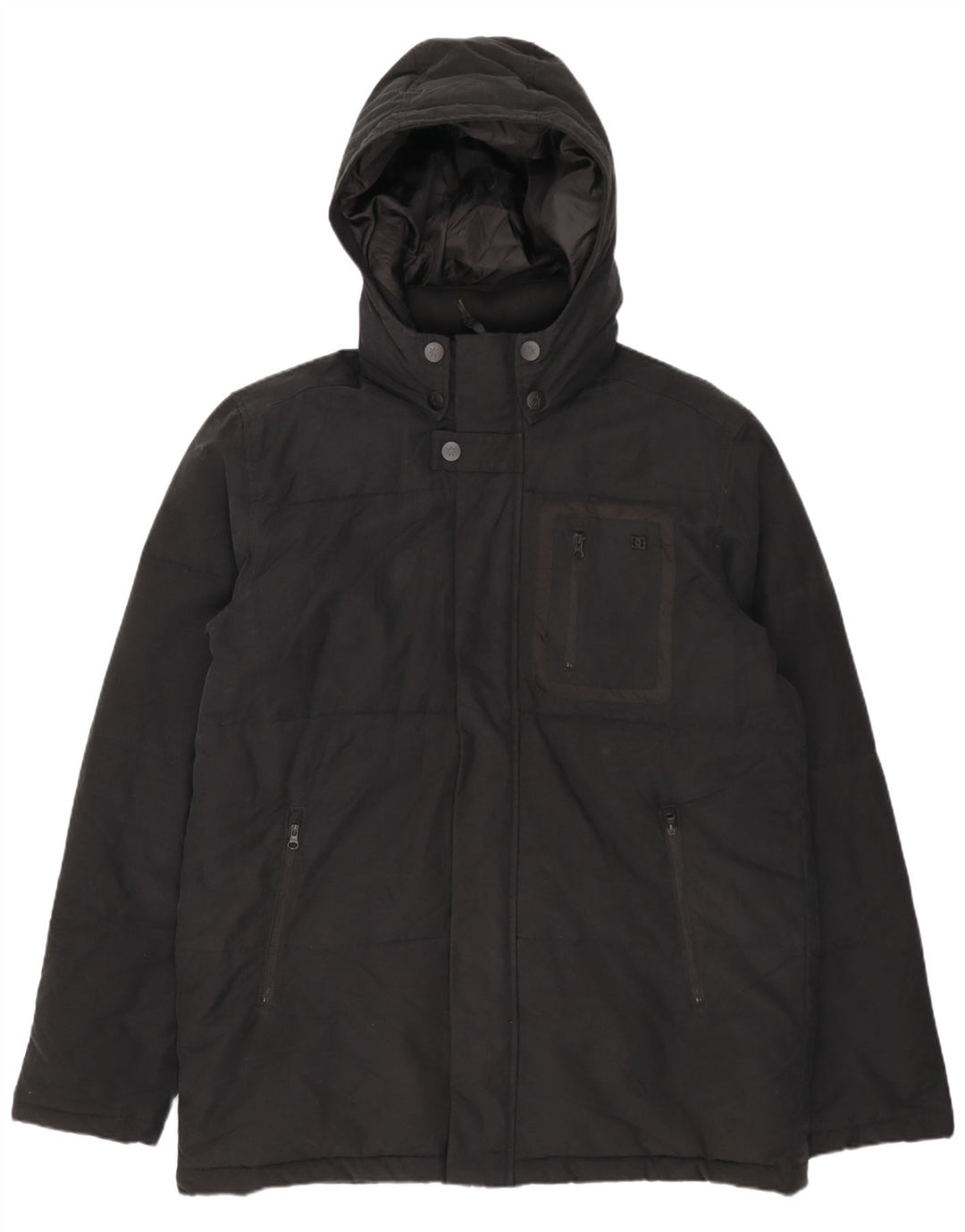 DC Veste matelassée à capuche pour homme UK 38 Coton noir moyen