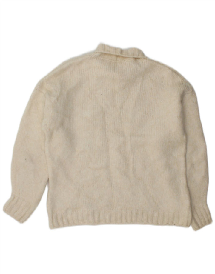 Marks & Spencer Pull col roulé pour femme UK 10 Small Blanc cassé