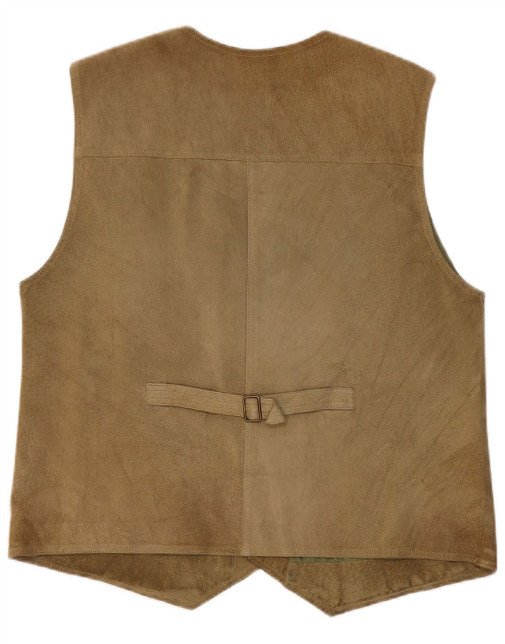 Pionier Gilet En Daim Homme Kaki Moyen