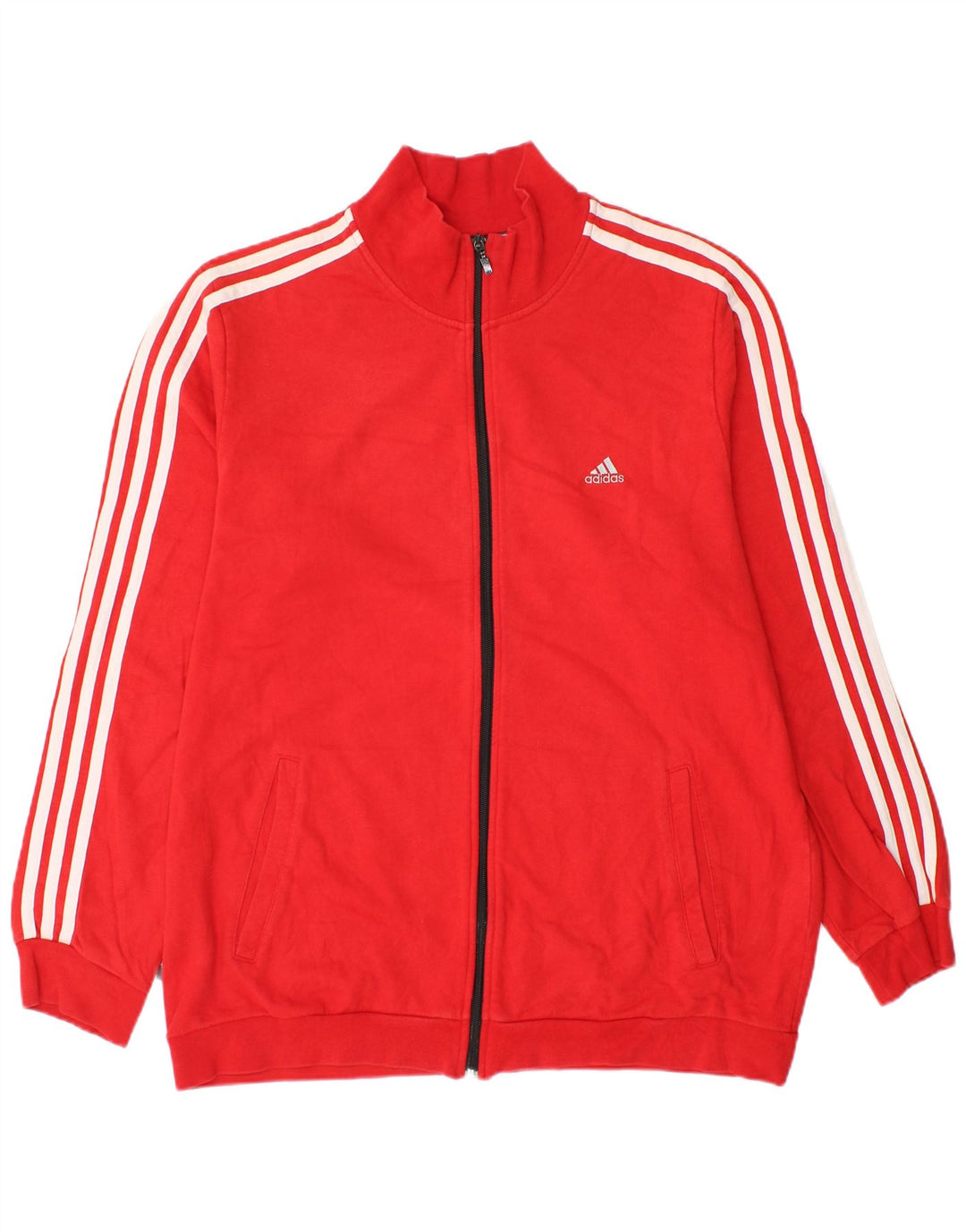 Adidas Veste de survêtement pour homme en coton rouge Taille L