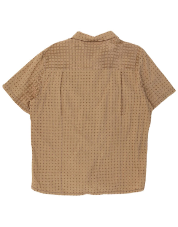 Wrangler Chemise à Manches Courtes Homme XL Coton Géométrique Beige