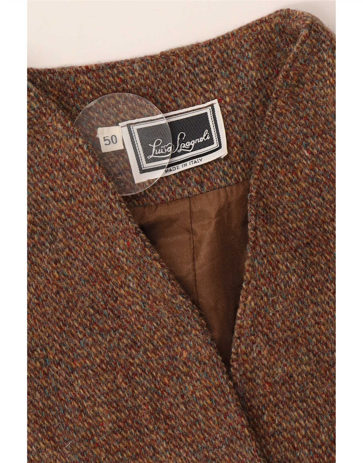 Luisa Spagnoli Veste Blazer 4 Boutons Femme IT 50 XL Marron Moucheté