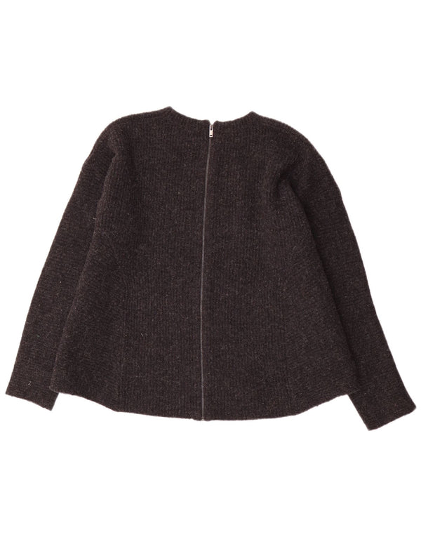 Cos Cardigan Femme Pull UK 16 Grande Laine Grise