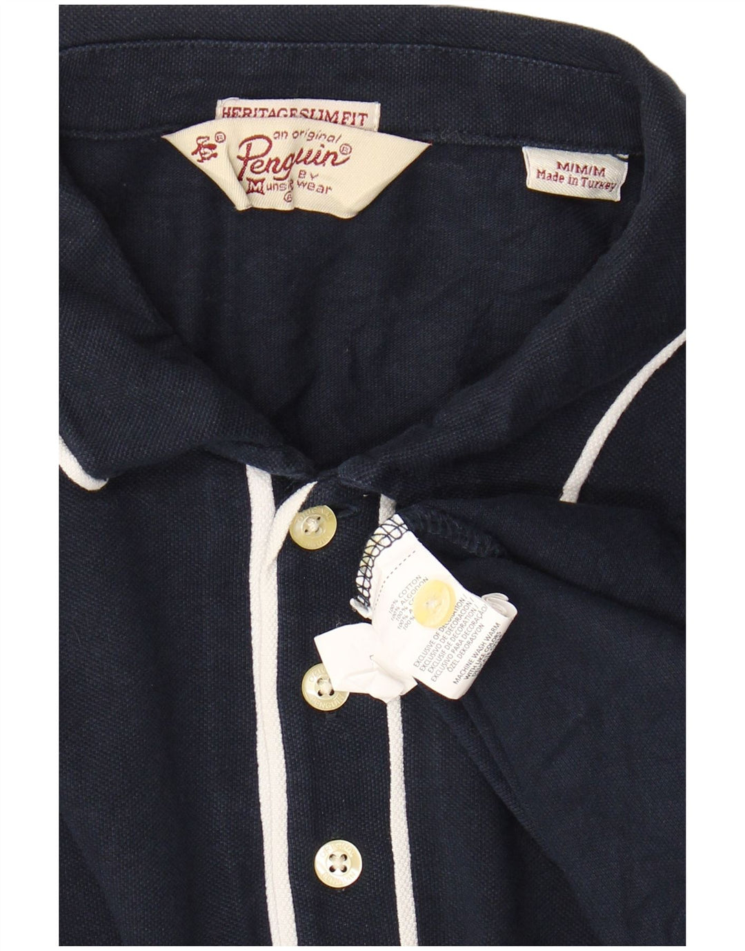 PENGUIN Polo Heritage à Manches Longues Slim Fit Homme Bleu Marine Moyen