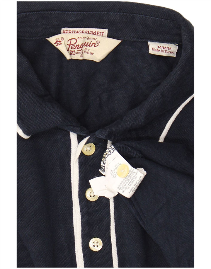 PENGUIN Polo Heritage à Manches Longues Slim Fit Homme Bleu Marine Moyen