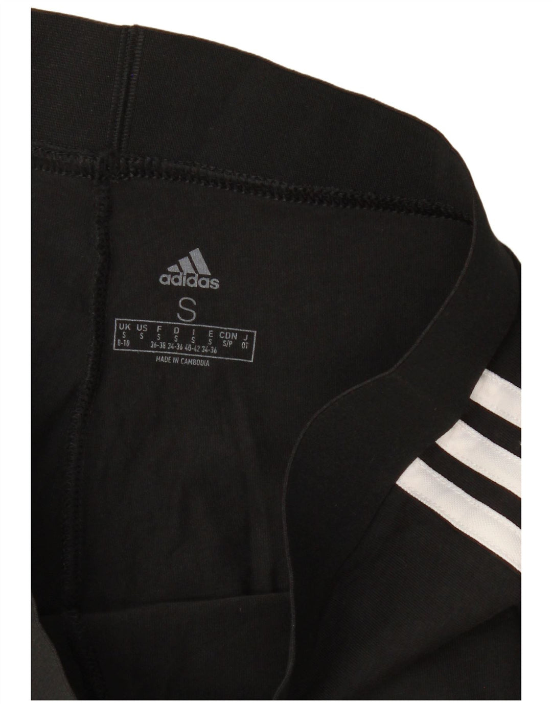 ADIDAS Leggings Femme UK 8/10 Petit Noir