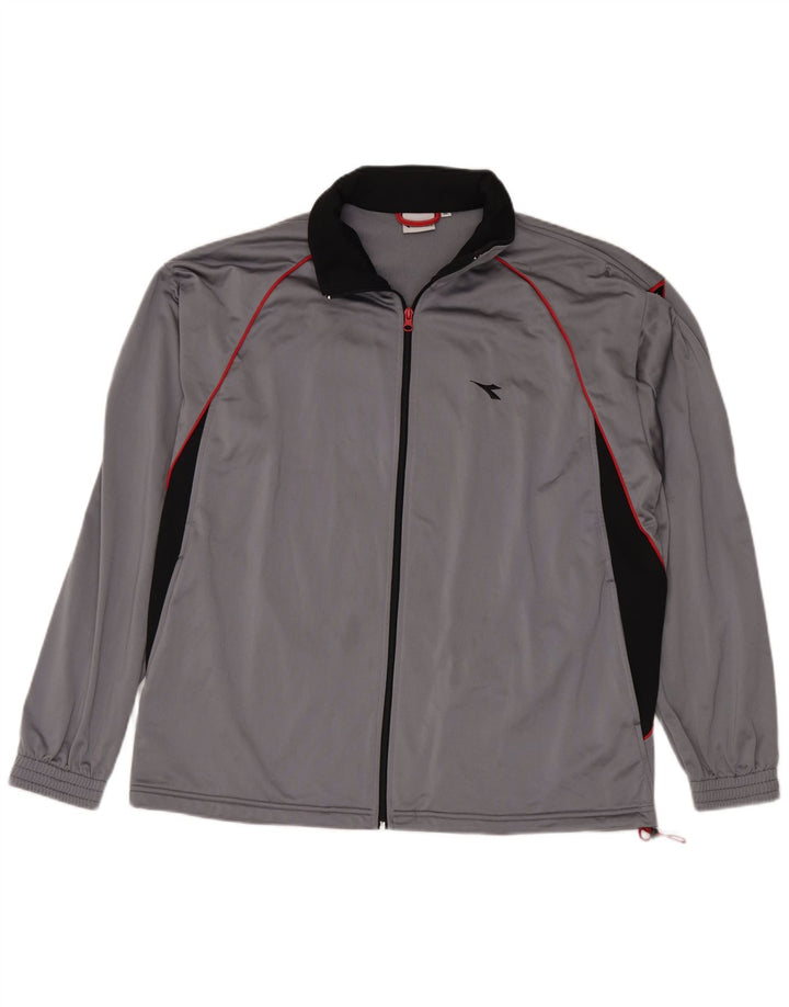 DIADORA Veste de Survêtement Homme XL Gris Colorblock Polyester