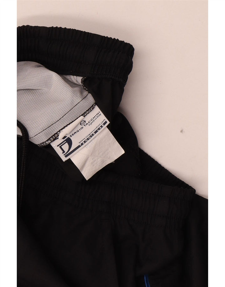 Sergio Tacchini Short de sport pour homme en polyester color block noir moyen