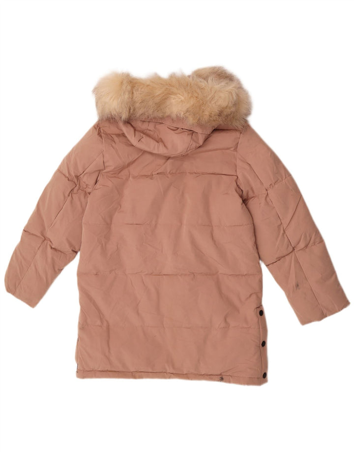 Zara Veste matelassée à capuche fille 13-14 ans Rose Polyester