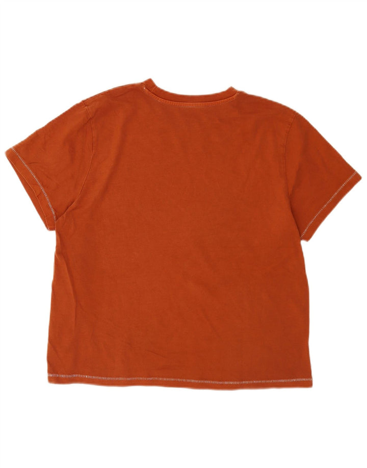 Levi's T-Shirt Femme UK 14 Orange Moyen Coton
