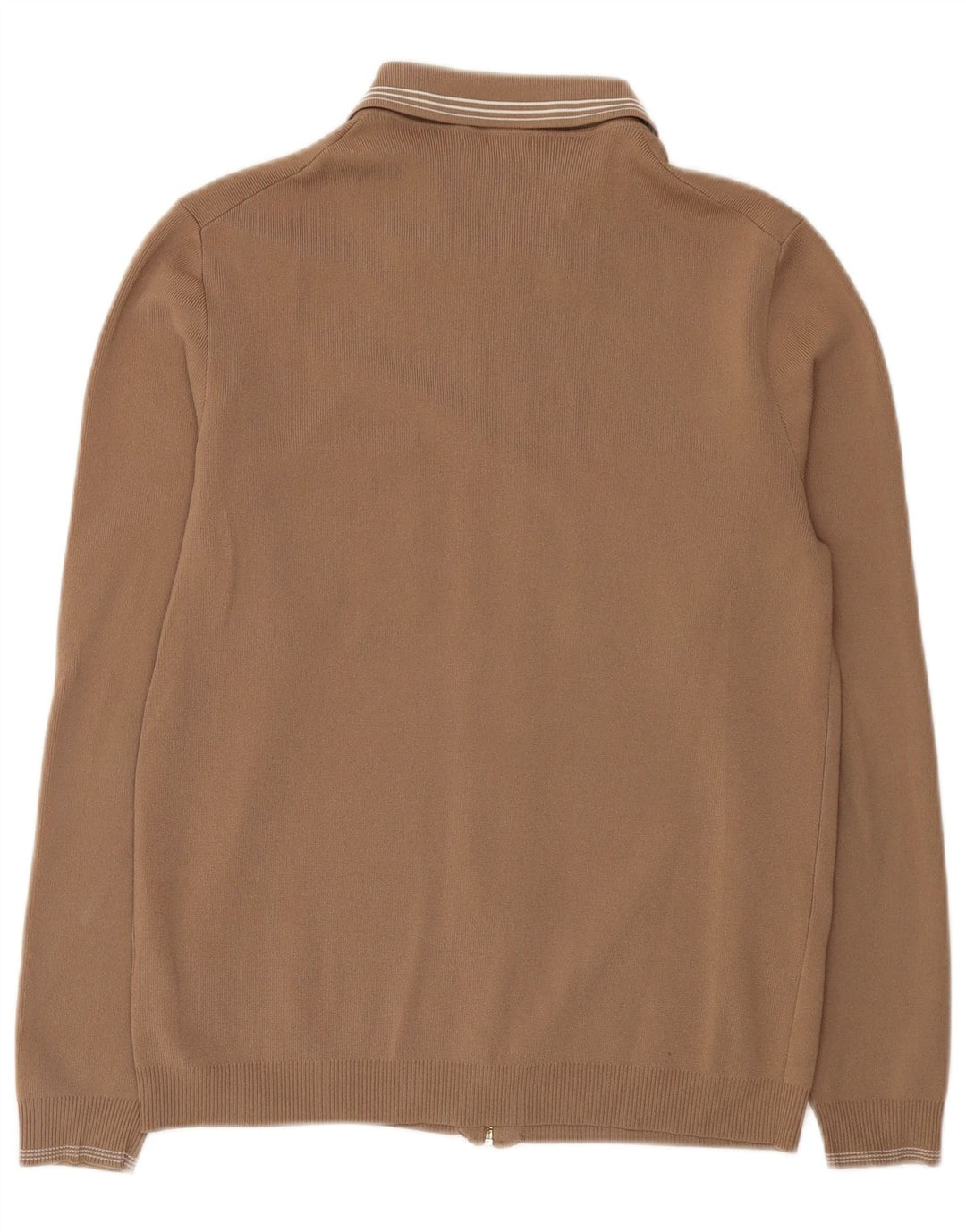 Reiss Homme Cardigan Pull Large Marron Viscose