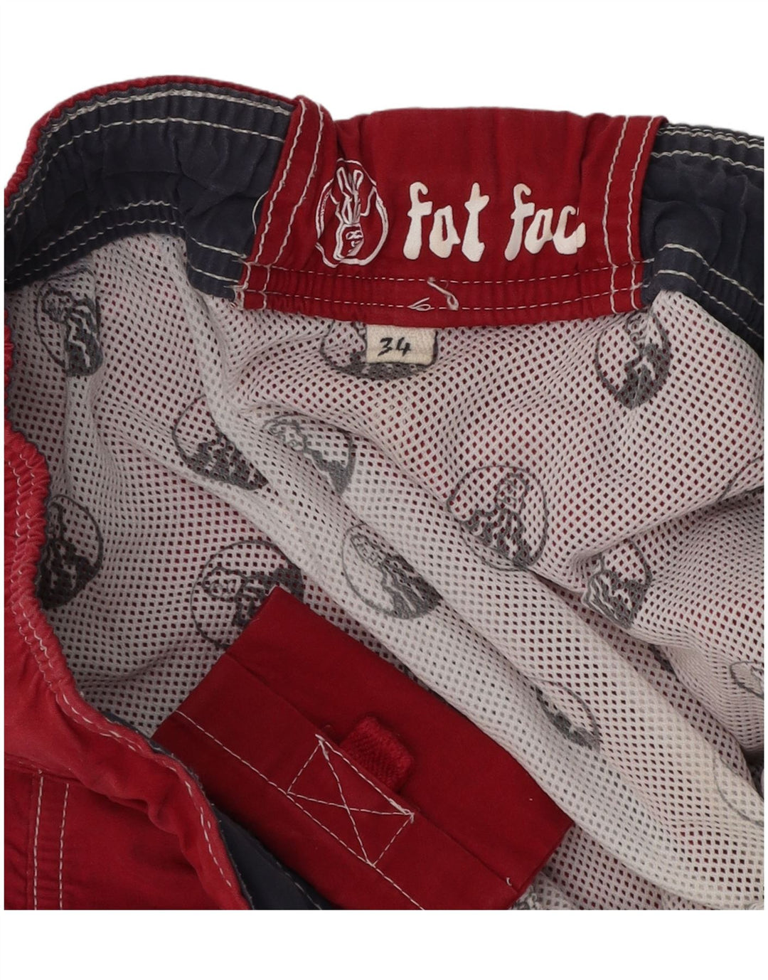 Fat Face Short de Bain Homme Grand Rouge