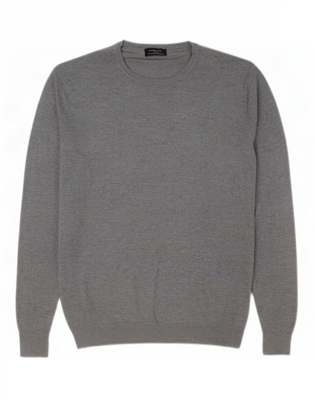 Zara Pull ras du cou pour homme, grand gris