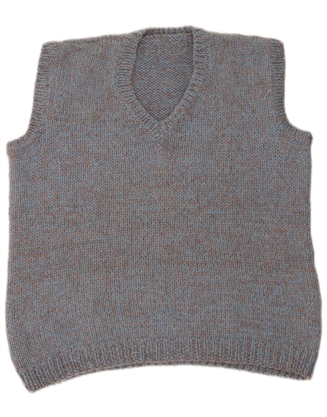 vintage Mens Vest Tank Top Grand Bleu Moucheté