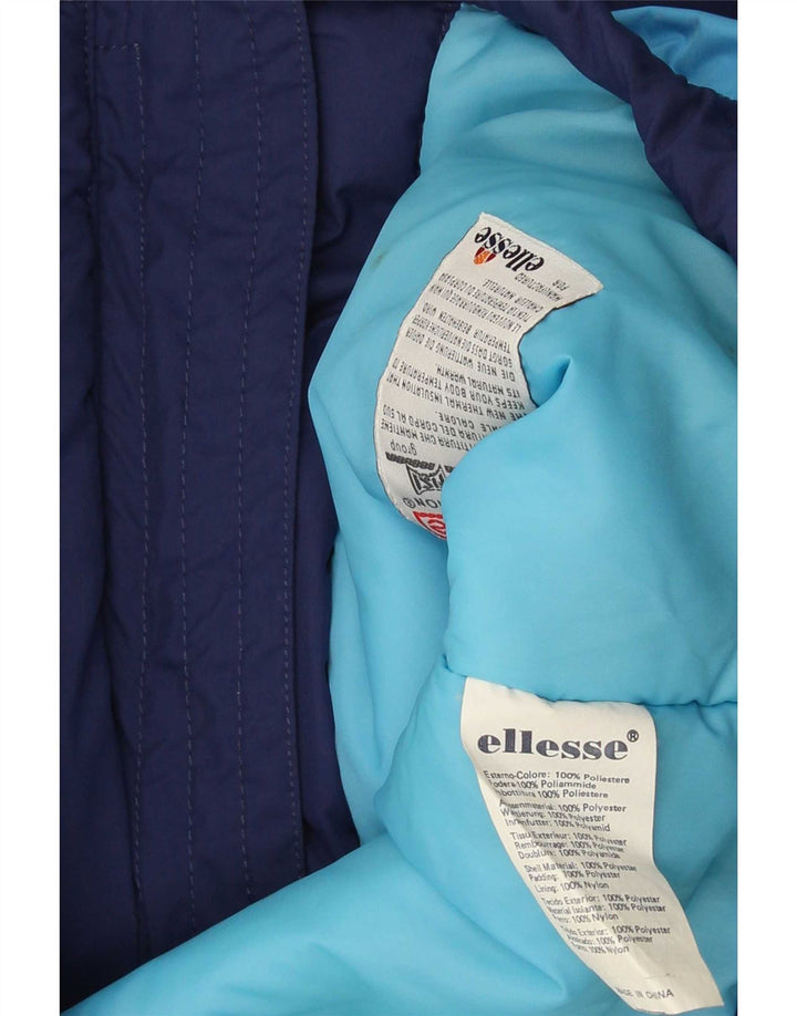 Ellesse Veste de ski surdimensionnée pour femme US 8 Medium Navy Blue Colourblock