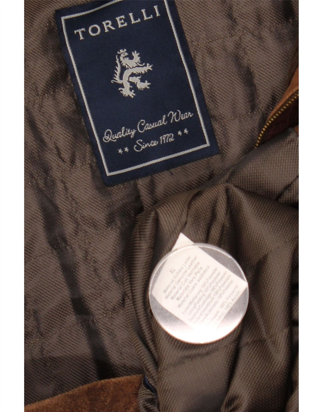 Torelli Veste en daim pour homme UK 42 XL Cuir marron