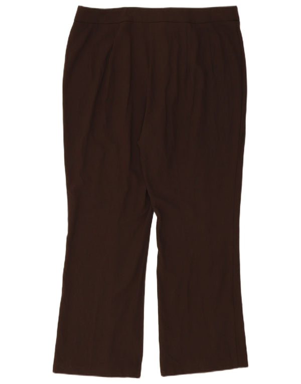 Marks & Spencer Pantalon décontracté taille haute pour femme UK 18 XL W36 L28 Marron