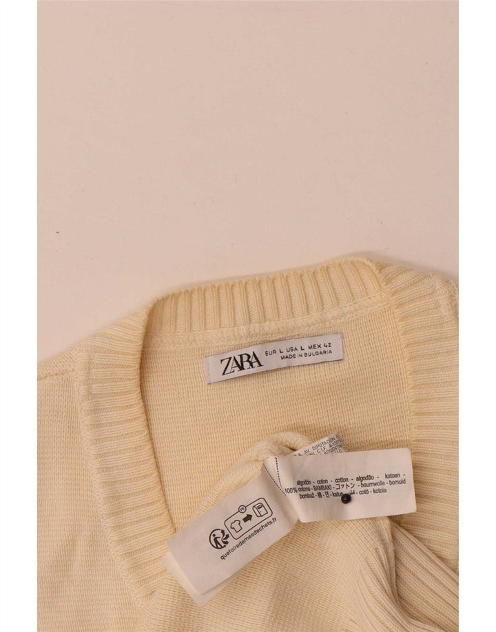 Zara Homme Gilet Débardeur Grand Coton Beige