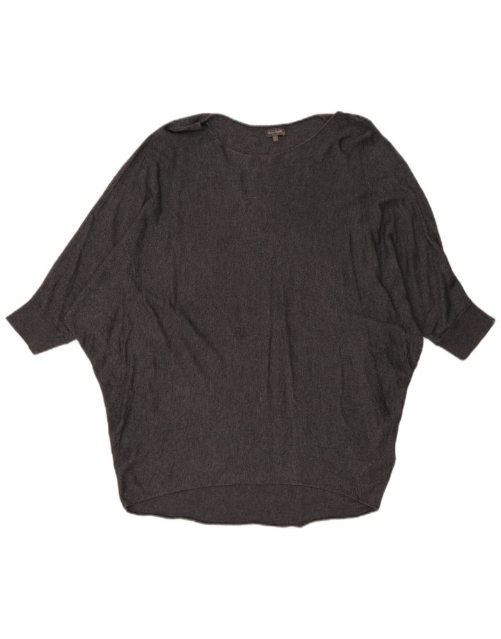 Phase Eight Pull surdimensionné à col bateau pour femme UK 16 Large Gris