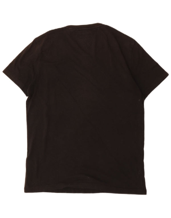 Tommy Hilfiger T-shirt graphique pour hommes, grand, en coton noir