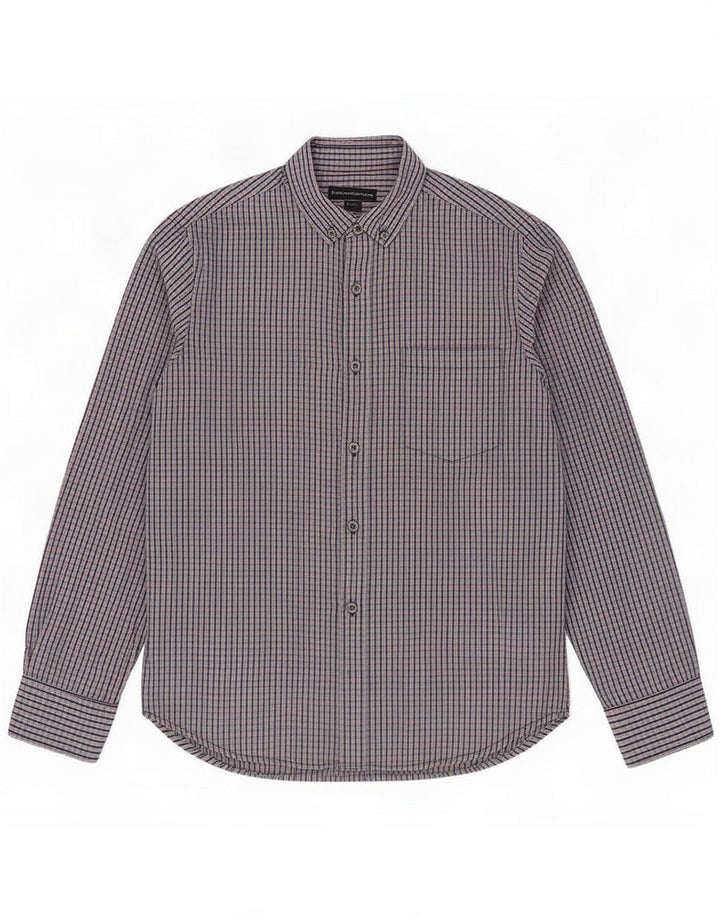 Chemise homme French Connection petit carreaux bleus en coton