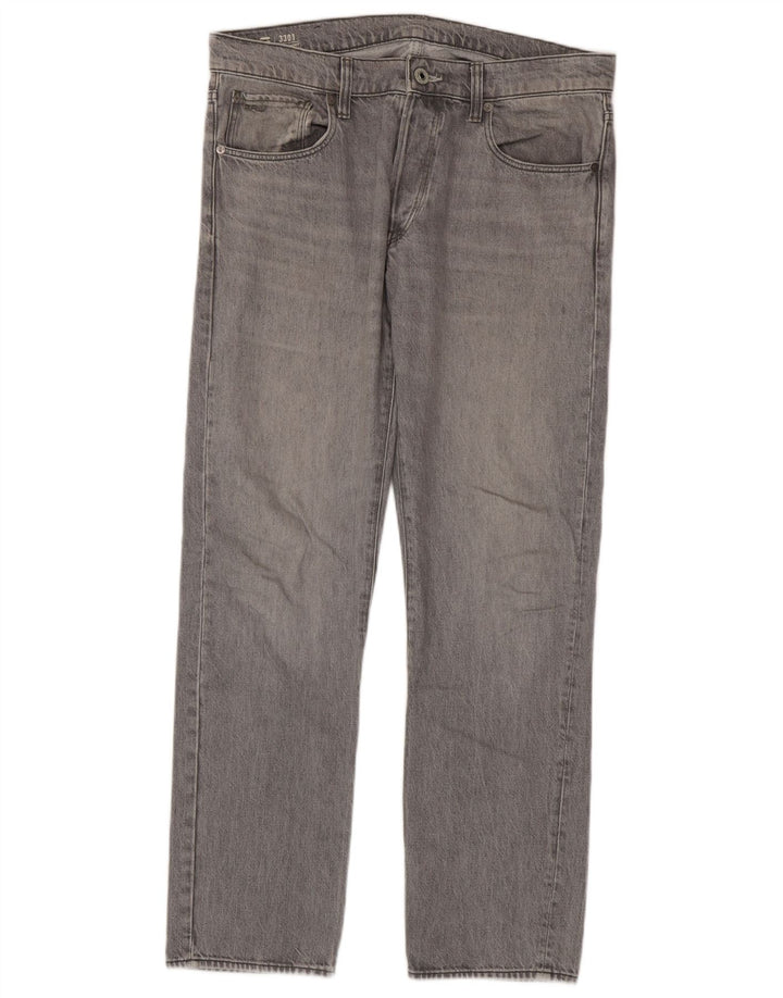 G-Star Jean droit 3301 homme W33 L32 gris coton