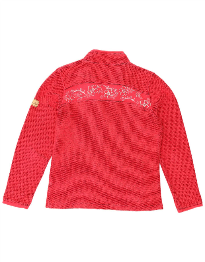 Weird Fish Cardigan pour femme en coton rouge moyen UK 14