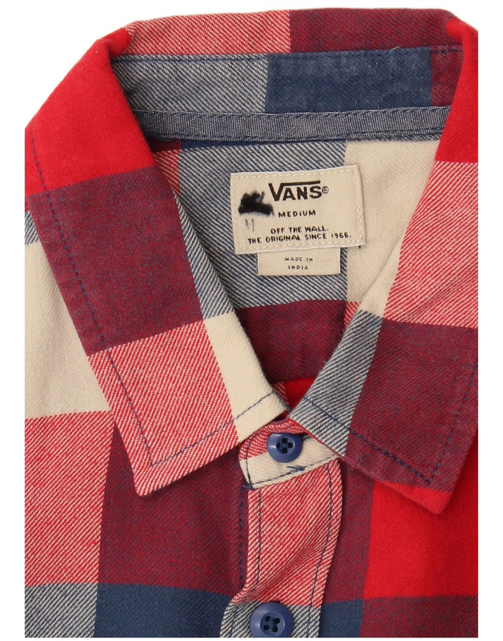 Vans Chemise en flanelle pour homme à carreaux rouges moyens