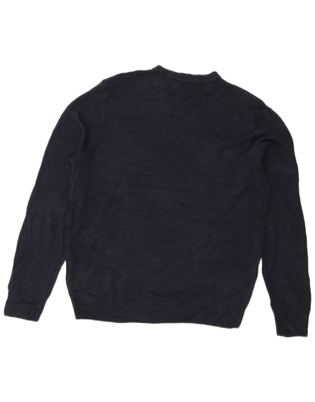 Marks & Spencer Pull col rond pour homme en acrylique bleu marine Taille L