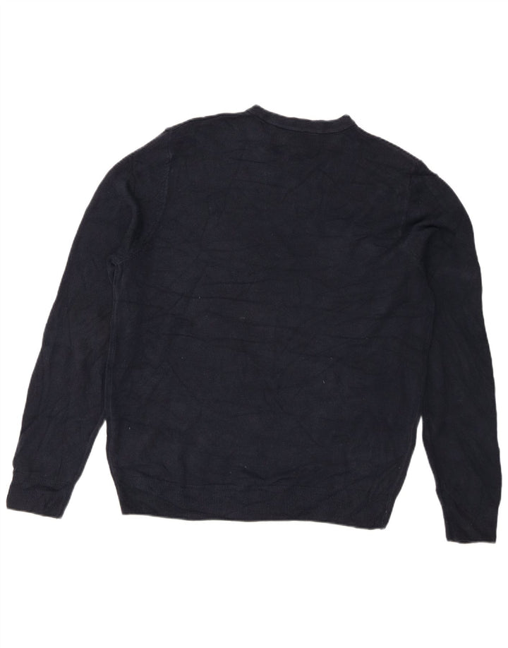 Marks & Spencer Pull col rond pour homme en acrylique bleu marine Taille L