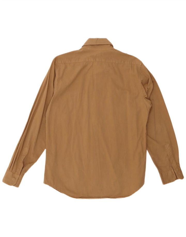 BENETTON Chemise Militaire en Flanelle Homme Beige Moyen