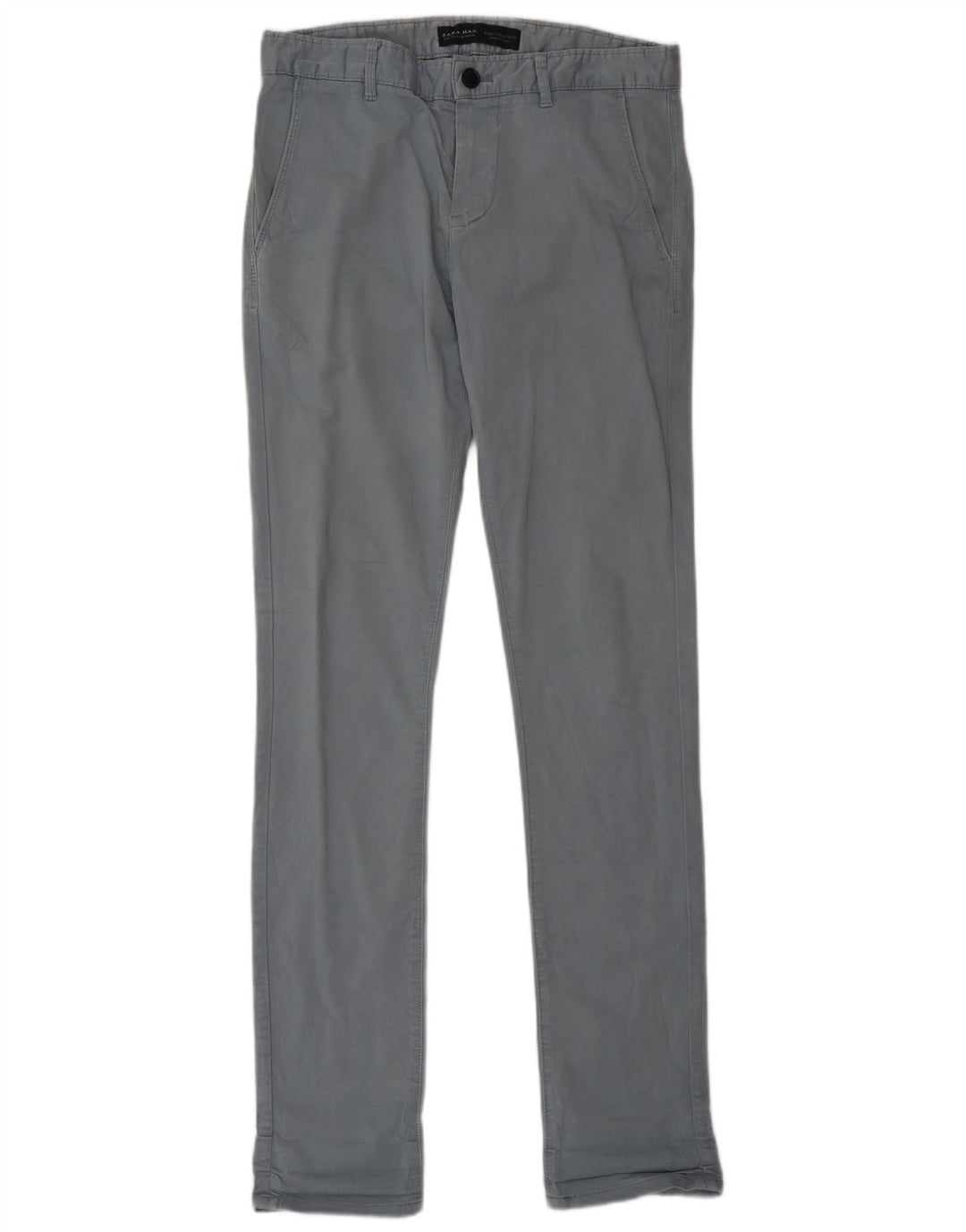 Zara Pantalon Chino Slim Homme EU 38 Small W30 L33 Gris