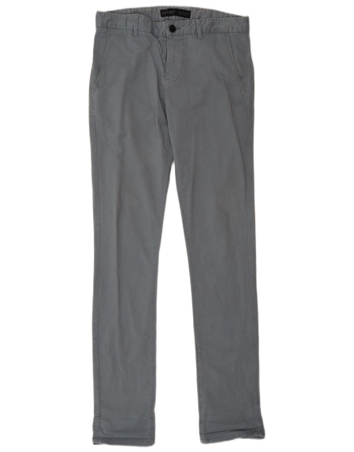 Zara Pantalon Chino Slim Homme EU 38 Small W30 L33 Gris
