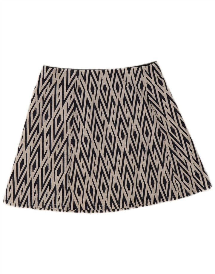 Zara Femme Trafaluc Mini Jupe Medium W28 Bleu Marine Géométrique