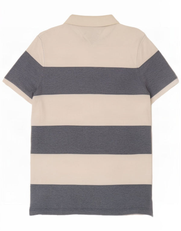 Tommy Hilfiger Polo Slim Fit Homme Petit Coton Rayé Blanc