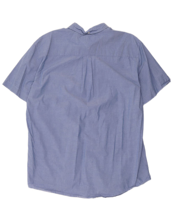 Tommy Hilfiger Chemise à manches courtes pour homme Coupe classique XL Bleu Coton