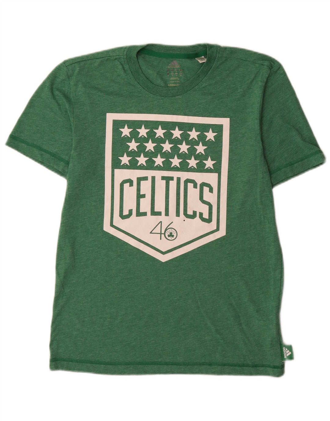 Adidas Hommes Boston Celtics Graphic T-Shirt Top Petit Vert Polyester