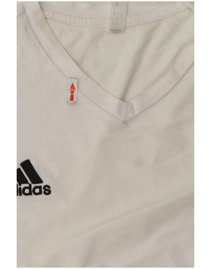 ADIDAS T-Shirt Homme Blanc Moyen Coton