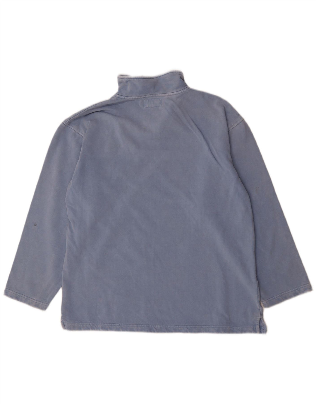 Weird Fish Sweat-Shirt Col Zippé Homme Bleu Moyen Coton