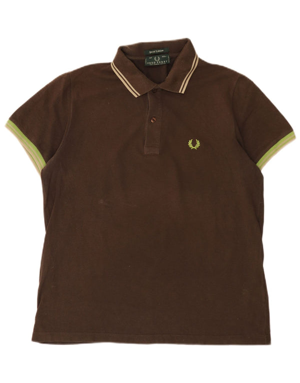 Fred Perry Polo édition spéciale pour hommes, grand coton marron