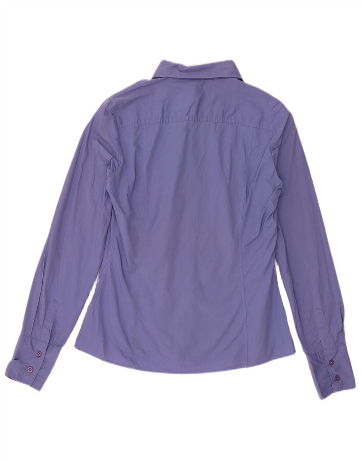 Benetton Chemise Femme UK 14 Coton Violet Moyen