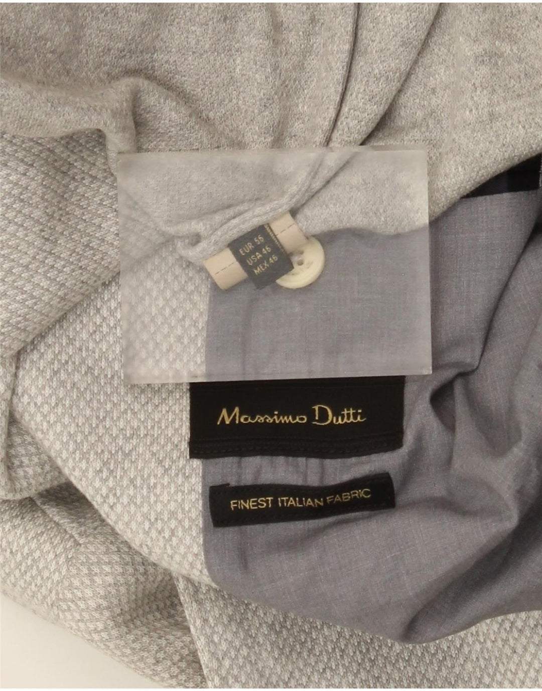 Massimo Dutti Veste Blazer 2 Boutons Homme EU 56 XL Gris Argyle/Diamant
