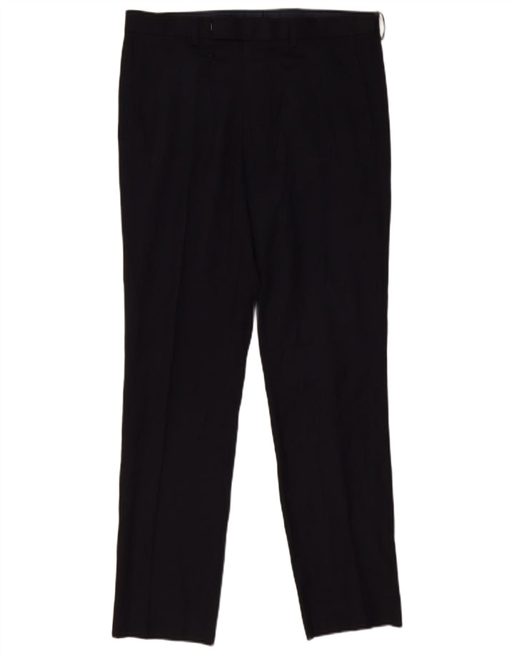 Marks & Spencer Pantalon de Costume Slim Femme W32 L33 Bleu Marine Polyester