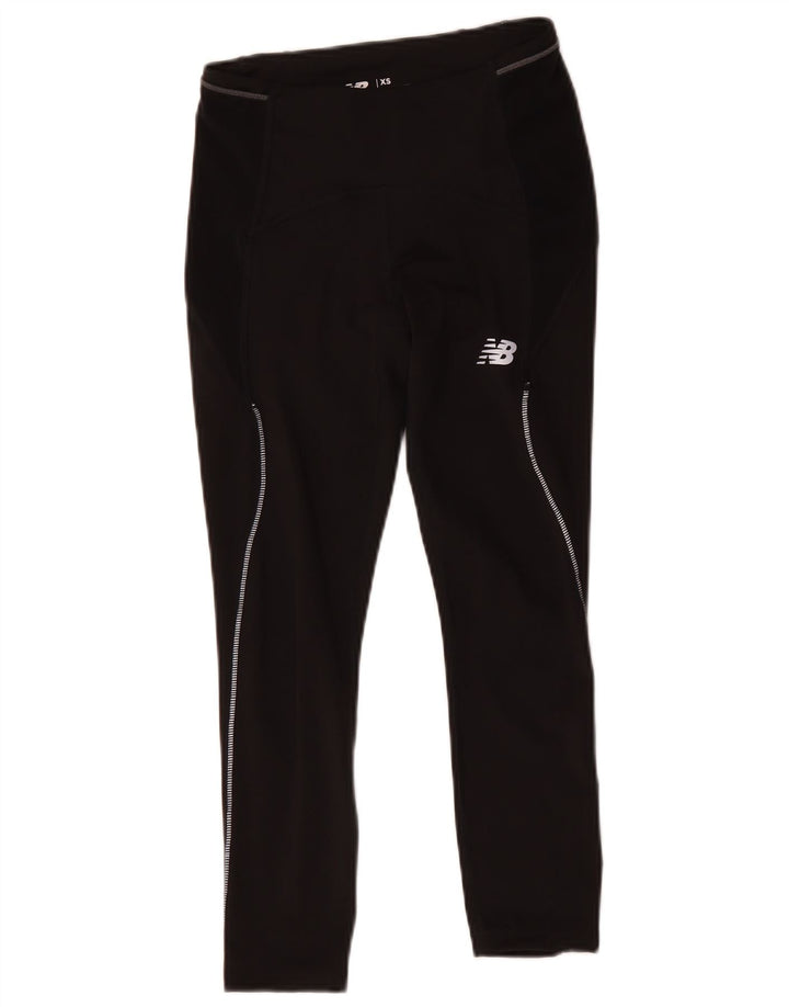 NEW BALANCE Legging court graphique pour femme UK 4 XS Noir