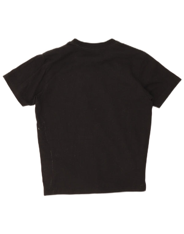 Dickies T-shirt graphique pour femme UK 12 en coton noir moyen
