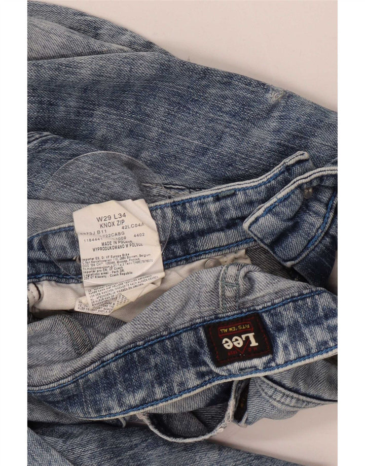 Lee Knox Jean droit vieilli W29 L30 bleu coton pour homme