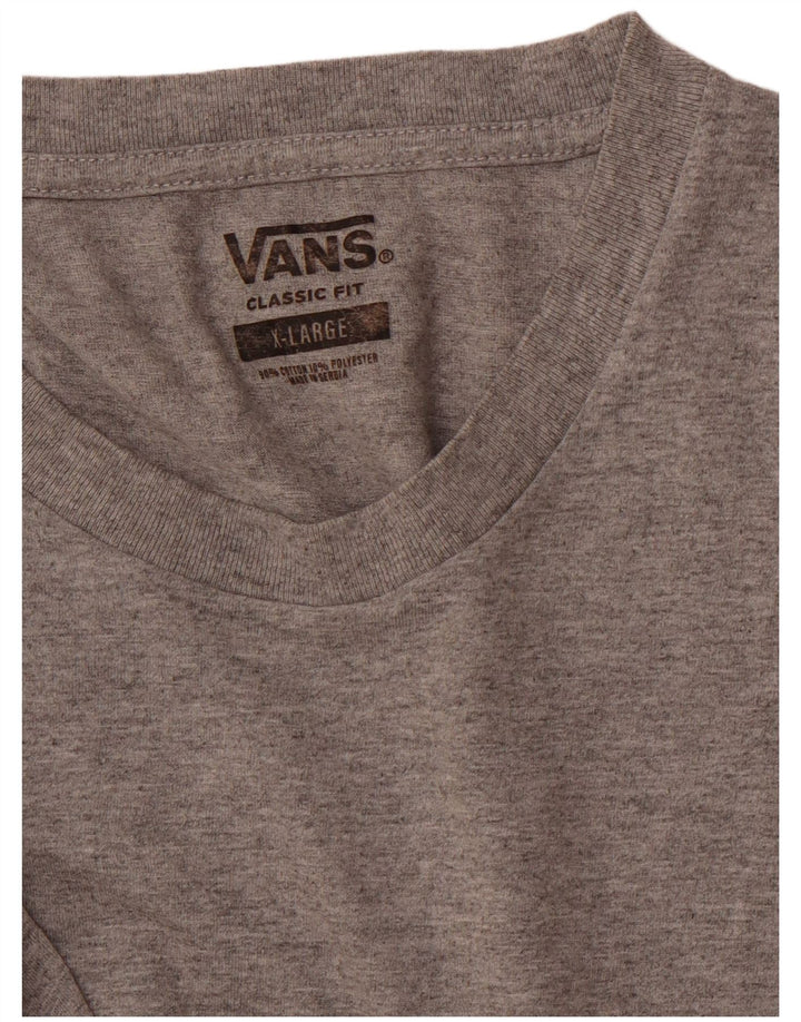 VANS T-shirt coupe classique pour homme XL en coton color block noir